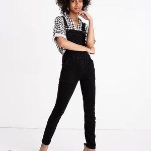 Madewell black denim overalls